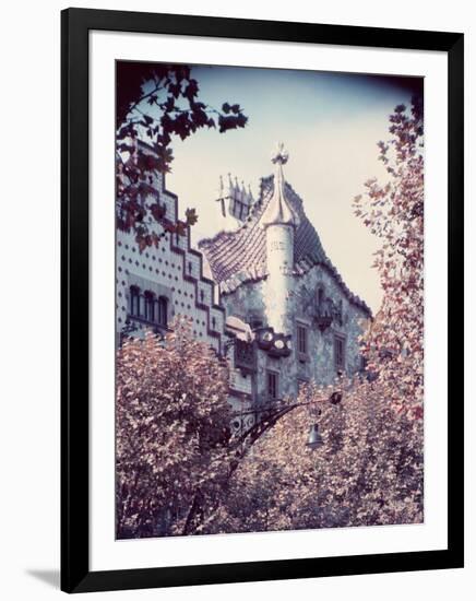Architecture in Park Guell Designed by Antonio Gaudi-Nat Farbman-Framed Photographic Print