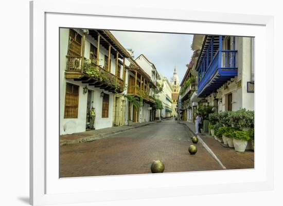 Architecture in the Plaza de San Pedro Claver, Cartagena, Colombia-Jerry Ginsberg-Framed Photographic Print