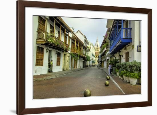 Architecture in the Plaza de San Pedro Claver, Cartagena, Colombia-Jerry Ginsberg-Framed Photographic Print