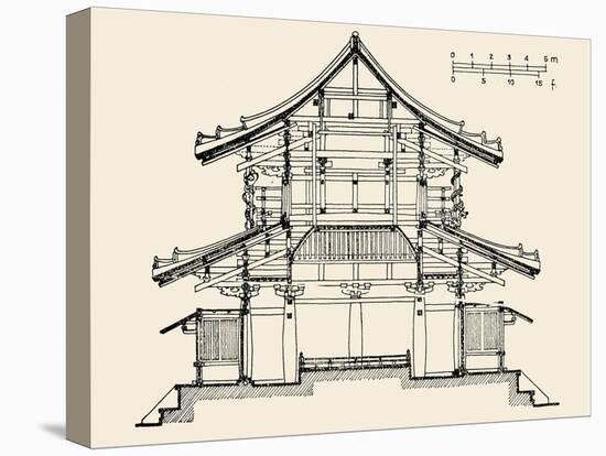 Architecture: Japanese-null-Stretched Canvas