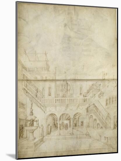Architecture ; Jugement de Salomon-Jacopo Bellini-Mounted Giclee Print
