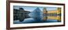 Architecture landmark Louvre Museum at dawn, Paris, France, Europe-Panoramic Images-Framed Photographic Print