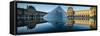 Architecture landmark Louvre Museum at dawn, Paris, France, Europe-Panoramic Images-Framed Stretched Canvas