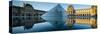 Architecture landmark Louvre Museum at dawn, Paris, France, Europe-Panoramic Images-Stretched Canvas