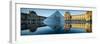 Architecture landmark Louvre Museum at dawn, Paris, France, Europe-Panoramic Images-Framed Photographic Print