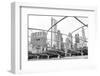 Architecture of Chicago, Jay Pritzker Pavilion and Skyline, Monochrome-DiversityStudio-Framed Photographic Print