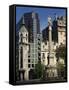 Architecture of Plaza Lavalle and Statue, Buenos Aires, Argentina, South America-Simanor Eitan-Framed Stretched Canvas