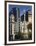 Architecture of Plaza Lavalle and Statue, Buenos Aires, Argentina, South America-Simanor Eitan-Framed Photographic Print