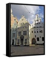 Architecture of the Old Town (The Three Brothers), Riga, Latvia, Baltic States-Gary Cook-Framed Stretched Canvas