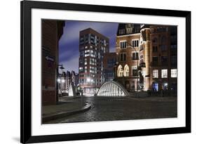 Architecture Old and Modern, Arabica House in the †berseequartier, Speicherstadt-Axel Schmies-Framed Photographic Print