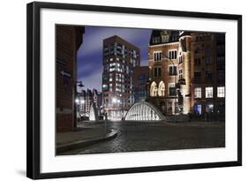 Architecture Old and Modern, Arabica House in the †berseequartier, Speicherstadt-Axel Schmies-Framed Photographic Print