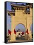 Archway and Chiang Kaishek (Chiang Kai Shek) Memorial Hall, Taipei, Taiwan, Asia-Alain Evrard-Framed Stretched Canvas