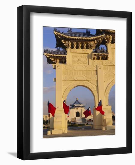 Archway and Chiang Kaishek (Chiang Kai Shek) Memorial Hall, Taipei, Taiwan, Asia-Alain Evrard-Framed Photographic Print