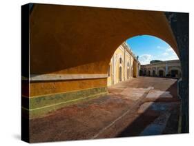 Archway and Yard, El Morro Fort, San Juan-George Oze-Stretched Canvas
