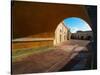 Archway and Yard, El Morro Fort, San Juan-George Oze-Stretched Canvas