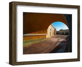 Archway and Yard, El Morro Fort, San Juan-George Oze-Framed Photographic Print