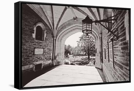 Archway, Blair Hall, Princeton University, NJ-George Oze-Framed Stretched Canvas