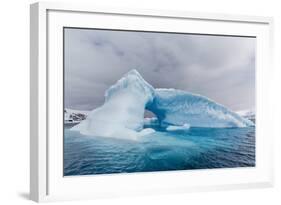 Archway Formed in a Glacial Iceberg at Cierva Cove, Antarctica, Polar Regions-Michael Nolan-Framed Photographic Print