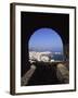 Archway from Town Castle, Mykonos, Greece-Walter Bibikow-Framed Premium Photographic Print