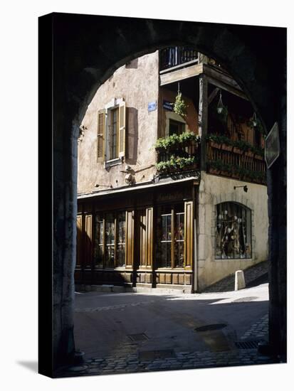 Archway in the Old Town, Annecy, Lake Annecy, Rhone Alpes, France, Europe-Stuart Black-Stretched Canvas