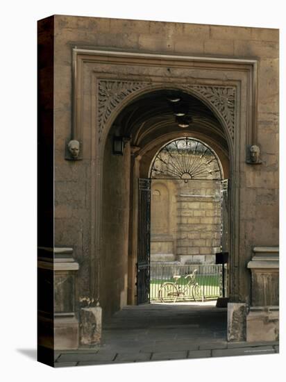 Archway Leading to the Bodleian Library, Oxford, Oxfordshire, England, United Kingdom-Ruth Tomlinson-Stretched Canvas