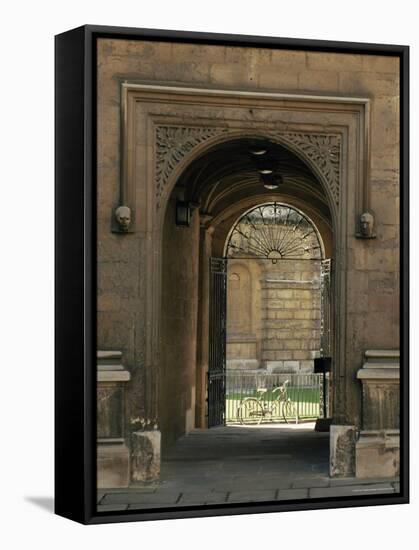 Archway Leading to the Bodleian Library, Oxford, Oxfordshire, England, United Kingdom-Ruth Tomlinson-Framed Stretched Canvas
