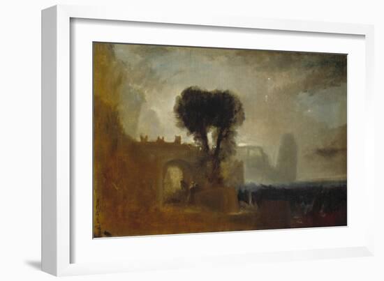 Archway with Trees by the Sea; Sketch for 'The Parting of Hero and Leander'-J. M. W. Turner-Framed Giclee Print