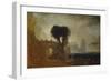 Archway with Trees by the Sea; Sketch for 'The Parting of Hero and Leander'-J. M. W. Turner-Framed Giclee Print