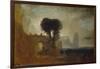 Archway with Trees by the Sea; Sketch for 'The Parting of Hero and Leander'-J. M. W. Turner-Framed Giclee Print