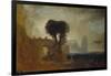 Archway with Trees by the Sea; Sketch for 'The Parting of Hero and Leander'-J. M. W. Turner-Framed Giclee Print
