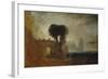 Archway with Trees by the Sea; Sketch for 'The Parting of Hero and Leander'-J. M. W. Turner-Framed Giclee Print