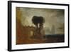 Archway with Trees by the Sea; Sketch for 'The Parting of Hero and Leander'-J. M. W. Turner-Framed Giclee Print