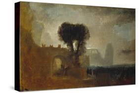 Archway with Trees by the Sea; Sketch for 'The Parting of Hero and Leander'-J. M. W. Turner-Stretched Canvas