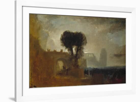 Archway with Trees by the Sea; Sketch for 'The Parting of Hero and Leander'-J. M. W. Turner-Framed Giclee Print