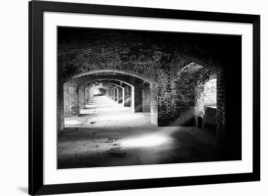 Archways And Light Beams, Fort Jefferson, FL-George Oze-Framed Photographic Print