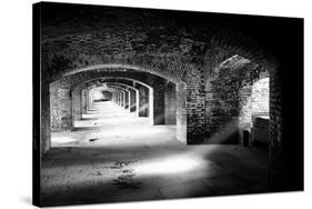 Archways And Light Beams, Fort Jefferson, FL-George Oze-Stretched Canvas