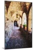 Archways Of A Tuscan Castle In Napa Valley-George Oze-Mounted Photographic Print