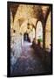 Archways Of A Tuscan Castle In Napa Valley-George Oze-Framed Photographic Print