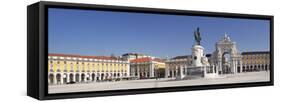 Arco da Rua Augusta triumphal arch, King Jose I Monument, Praca do Comercio, Baixa, Lisbon, Portuga-Markus Lange-Framed Stretched Canvas