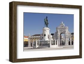 Arco da Rua Augusta triumphal arch, King Jose I Monument, Praca do Comercio, Baixa, Lisbon, Portuga-Markus Lange-Framed Photographic Print