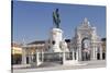 Arco da Rua Augusta triumphal arch, King Jose I Monument, Praca do Comercio, Baixa, Lisbon, Portuga-Markus Lange-Stretched Canvas