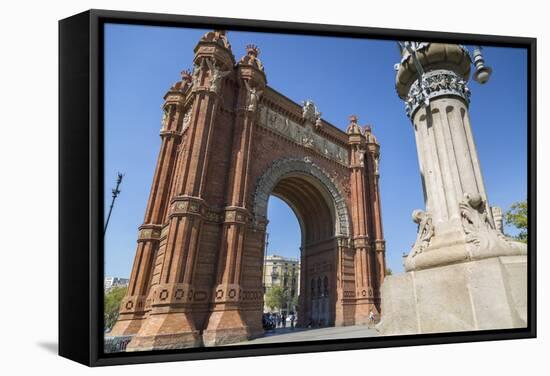 Arco de Triunfo de Barcelona, Barcelona, Catalonia, Spain, Europe-Frank Fell-Framed Stretched Canvas