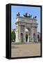 Arco Della Pace, Piazza Sempione, Milan, Lombardy, Italy, Europe-Peter Richardson-Framed Stretched Canvas