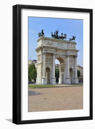 Arco Della Pace, Piazza Sempione, Milan, Lombardy, Italy, Europe-Peter Richardson-Framed Premium Photographic Print