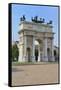 Arco Della Pace, Piazza Sempione, Milan, Lombardy, Italy, Europe-Peter Richardson-Framed Stretched Canvas