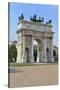 Arco Della Pace, Piazza Sempione, Milan, Lombardy, Italy, Europe-Peter Richardson-Stretched Canvas