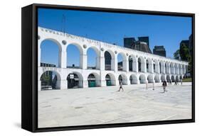 Arcos Da Lapa (Carioca Aqueduct) in Lapa, Rio De Janeiro, Brazil, South America-Michael Runkel-Framed Stretched Canvas