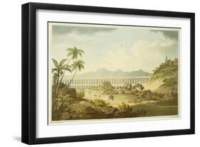 Arcos De Carioco, or Grand Aqueduct in Rio De Janeiro, Plate 5 from "A Voyage to Cochinchina"-William Alexander-Framed Giclee Print