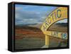 Arctic Circle Crossing Point on Road Across Tundra, Dempster Highway, Yukon, Canada-Anthony Waltham-Framed Stretched Canvas