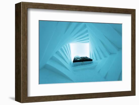 Arctic Circle, Lapland, Scandinavia, Sweden, Kiruna, Ice Hotel (Jukkasjarvi) Bedroom-Christian Kober-Framed Photographic Print